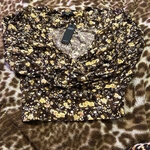 AFRM Brown and Floral Long sleeve shirt